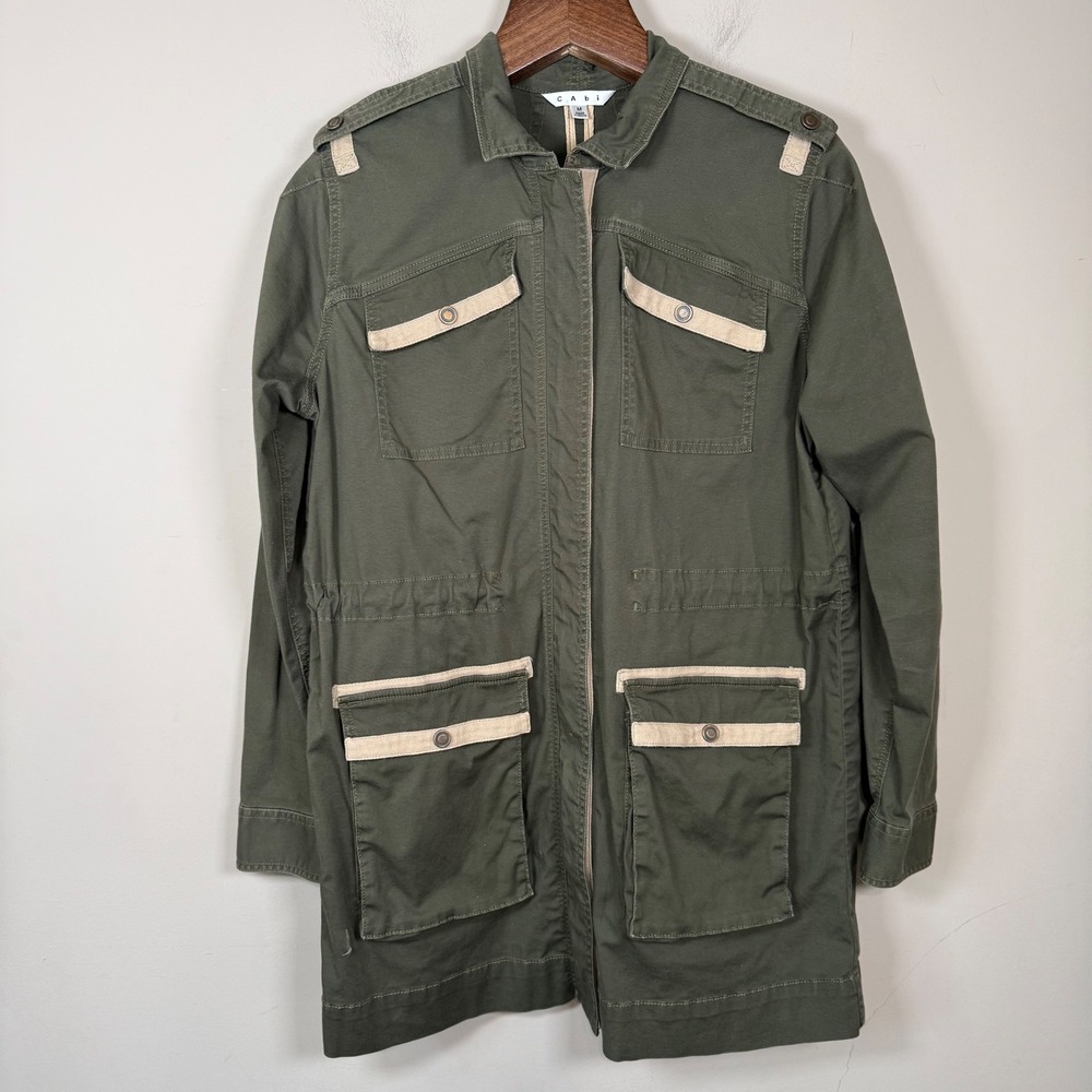 Cabi Olive Green Utility Military Anorak Jacket Safari Field Core Gorpcore